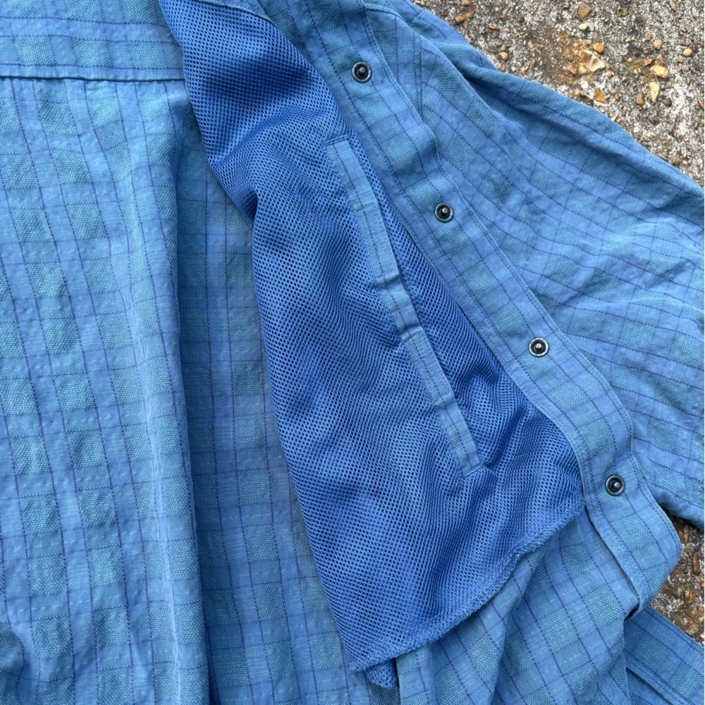 5.11 Tactical Casual Blue Button Down Shirt Concealed Pocket size 2X - Picture 5 of 5